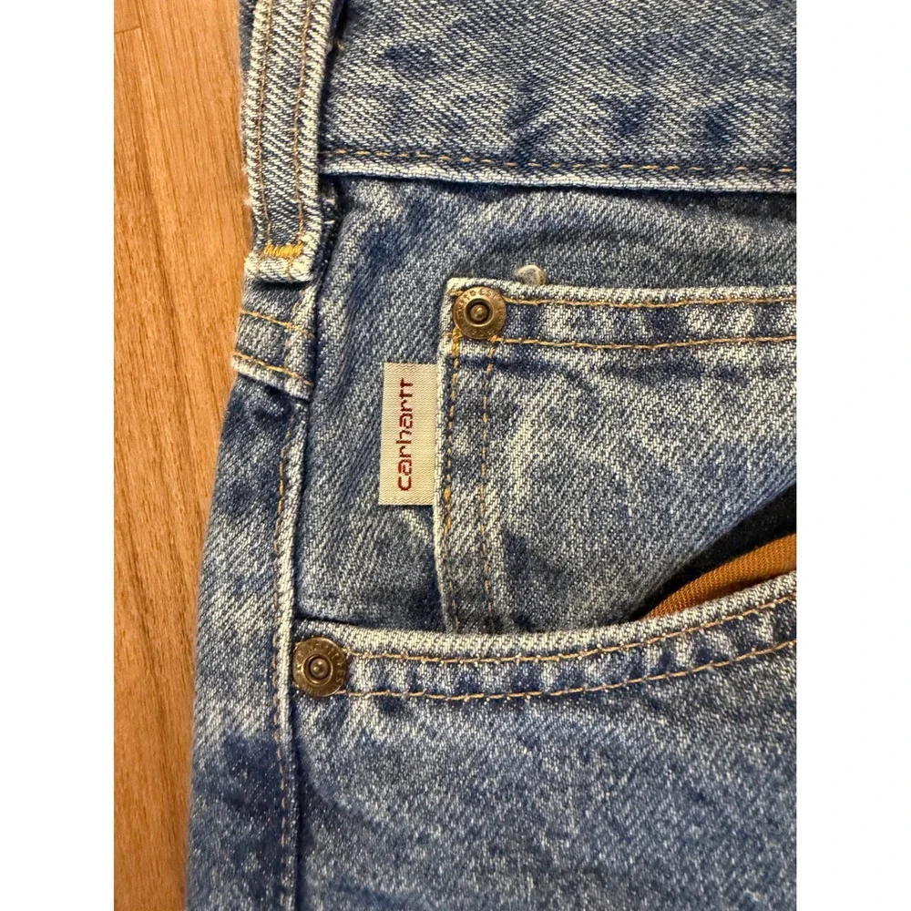 Carhartt B17 STW Jeans Mens 36x32 Blue Relaxed Fit Stonewash Denim Straight Leg